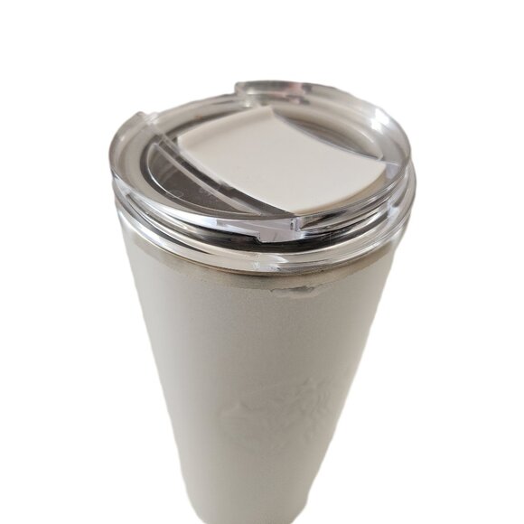 Starbucks Pearl Ice Opal Tumbler Glitter White Stainless Steel Cold Travel 16oz - Picture 13 of 14